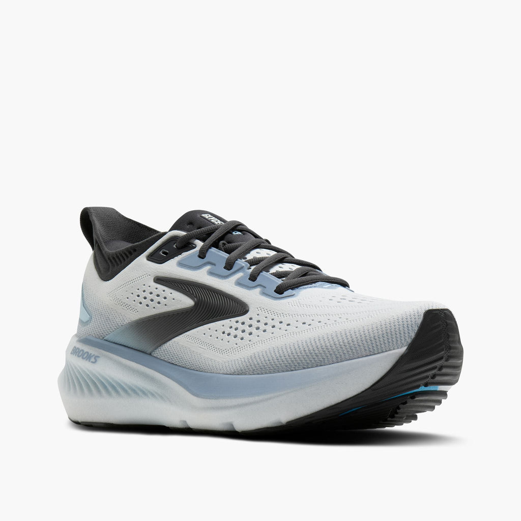 Men's Brooks Glycerin 23 White/Rain/Baltic Sea pair angle