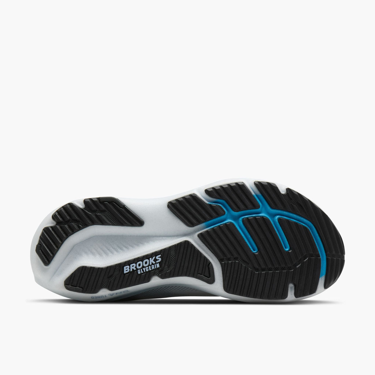 Men's Brooks Glycerin 23 White/Rain/Baltic Sea outsole