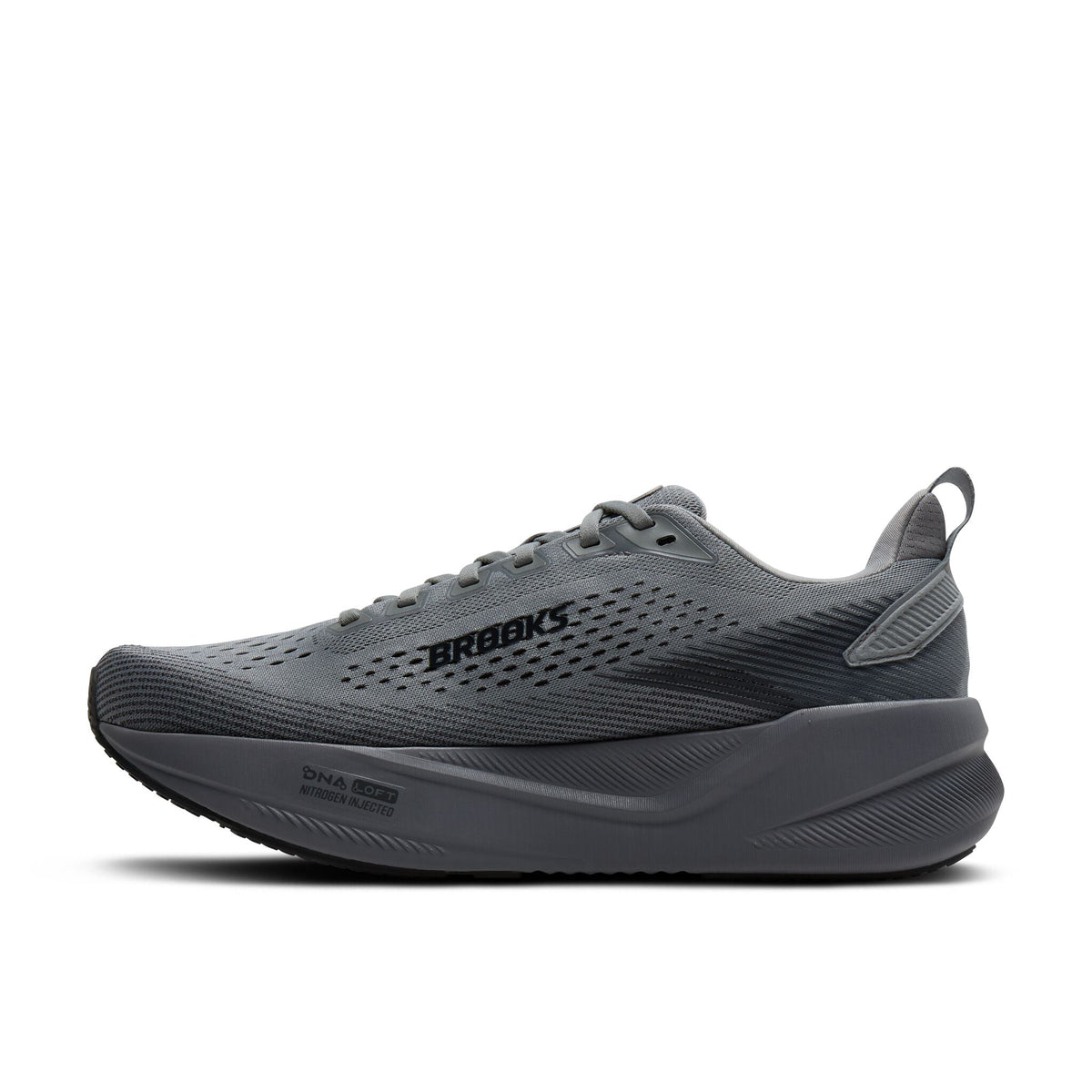 Men's Brooks Ghost Max 4 Grey/Grey/Ebony medial