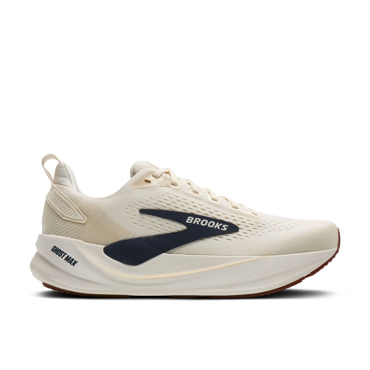 Men's Brooks Ghost Max 4 Arctic Wolf/Navy/Coconut lateral