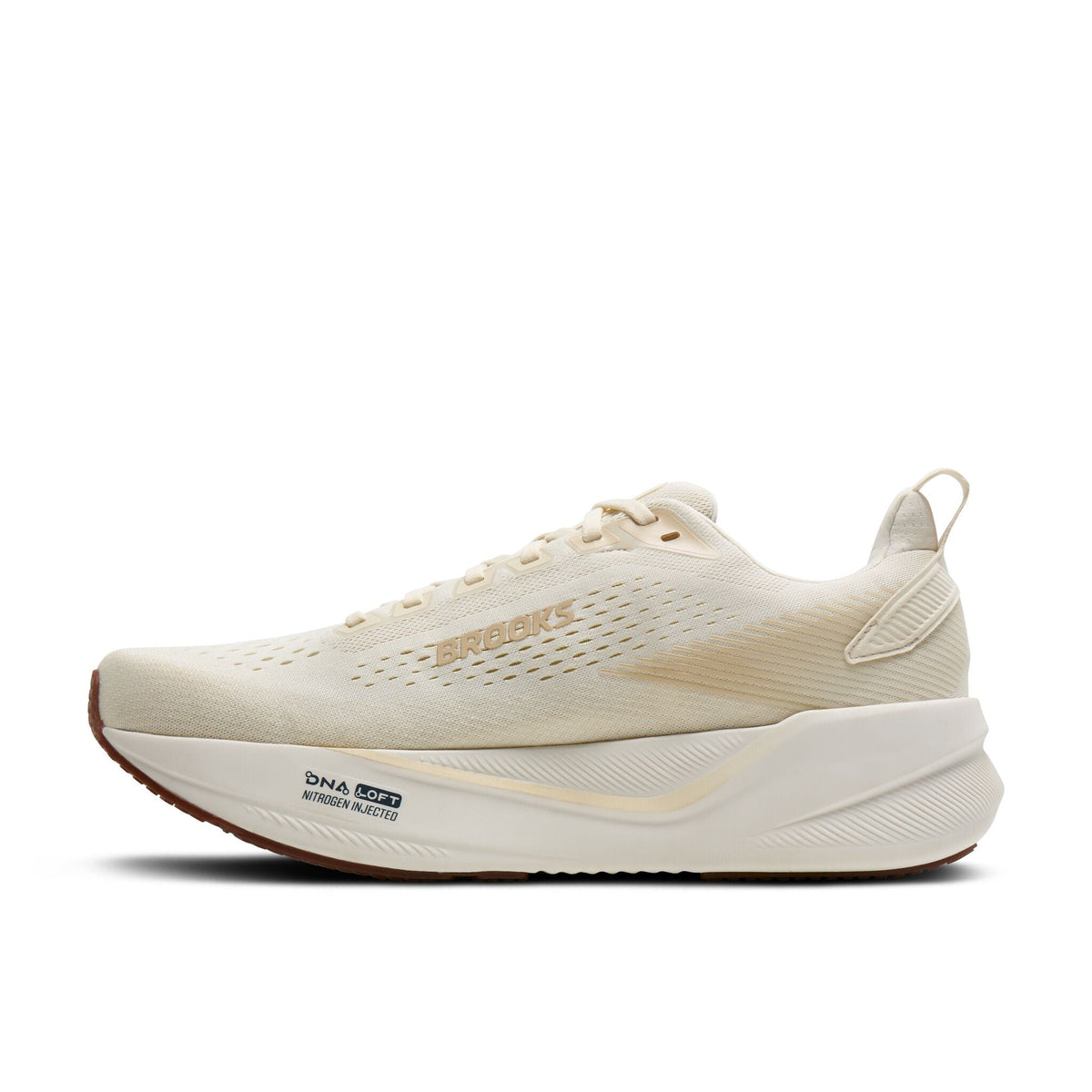 Men's Brooks Ghost Max 4 Arctic Wolf/Navy/Coconut medial