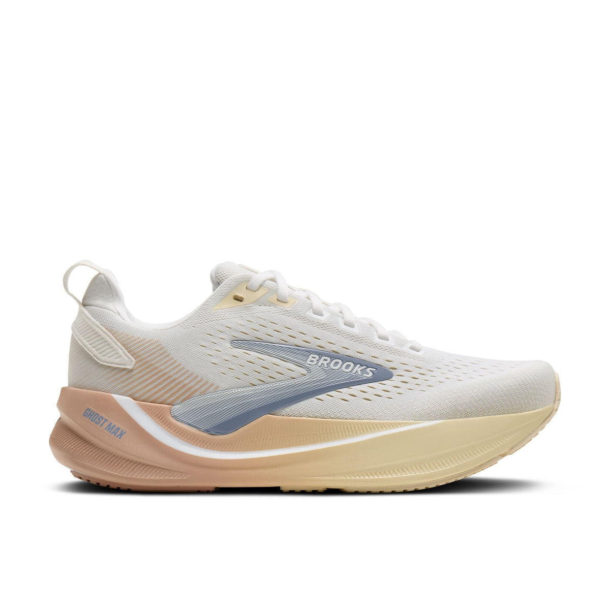 Women's Brooks Ghost Max 4 White/Rose/Rutabaga lateral