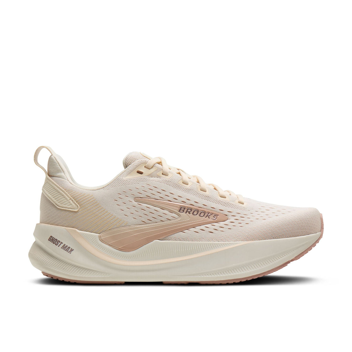 Women's Brooks Ghost Max 4 Arctic Wolf/Rose/Coconut lateral