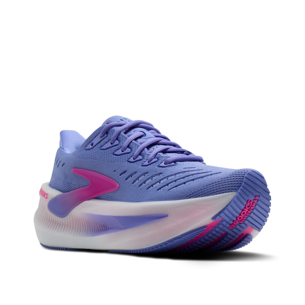 Women's Brooks Glycerin Max 2 Blazing Bell/Pink/White pair angle