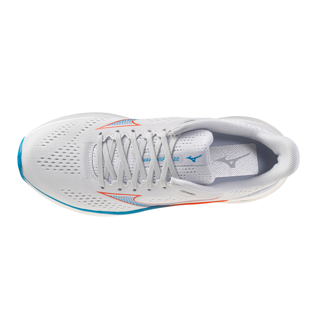 Men's Mizuno Wave Inspire 22 Cloudscape / Blue Jewel view 3