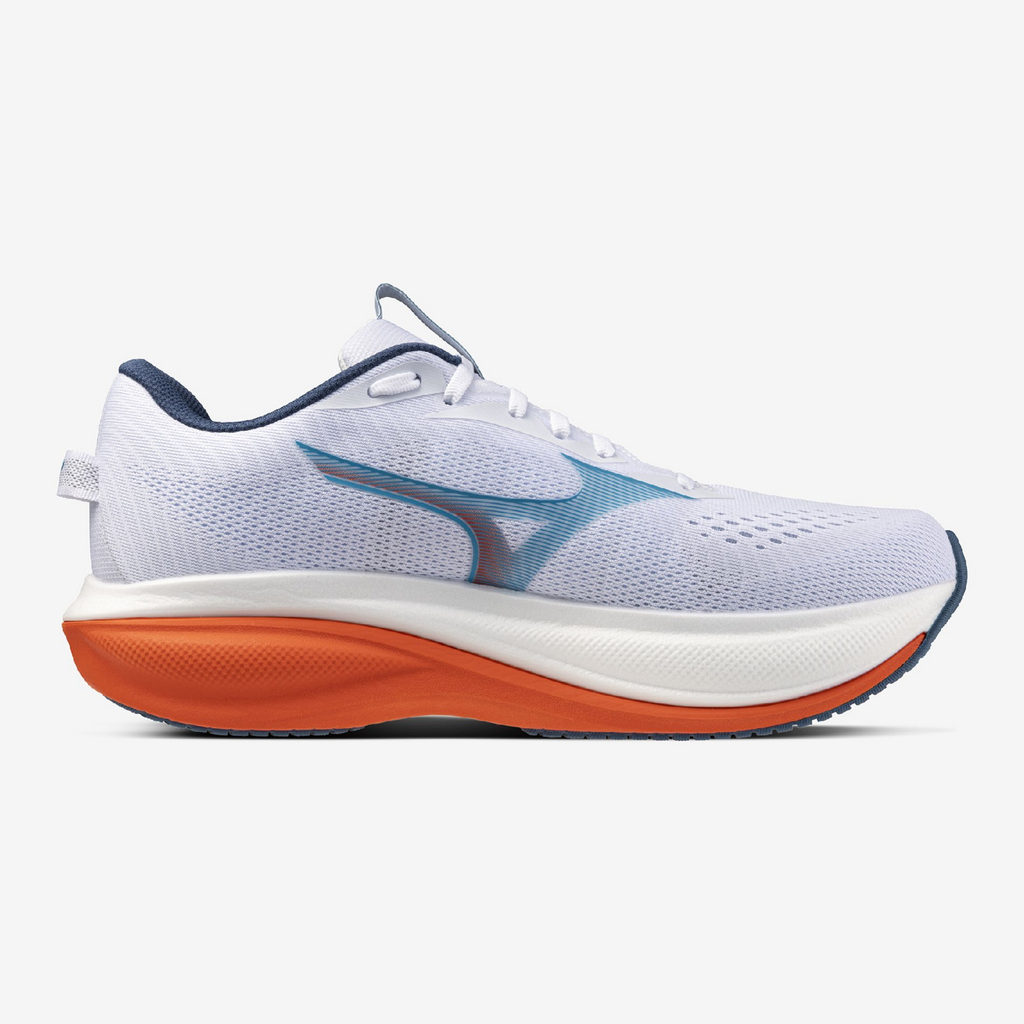 Men's Mizuno Wave Rider 30 White / Blue Jewel view 3