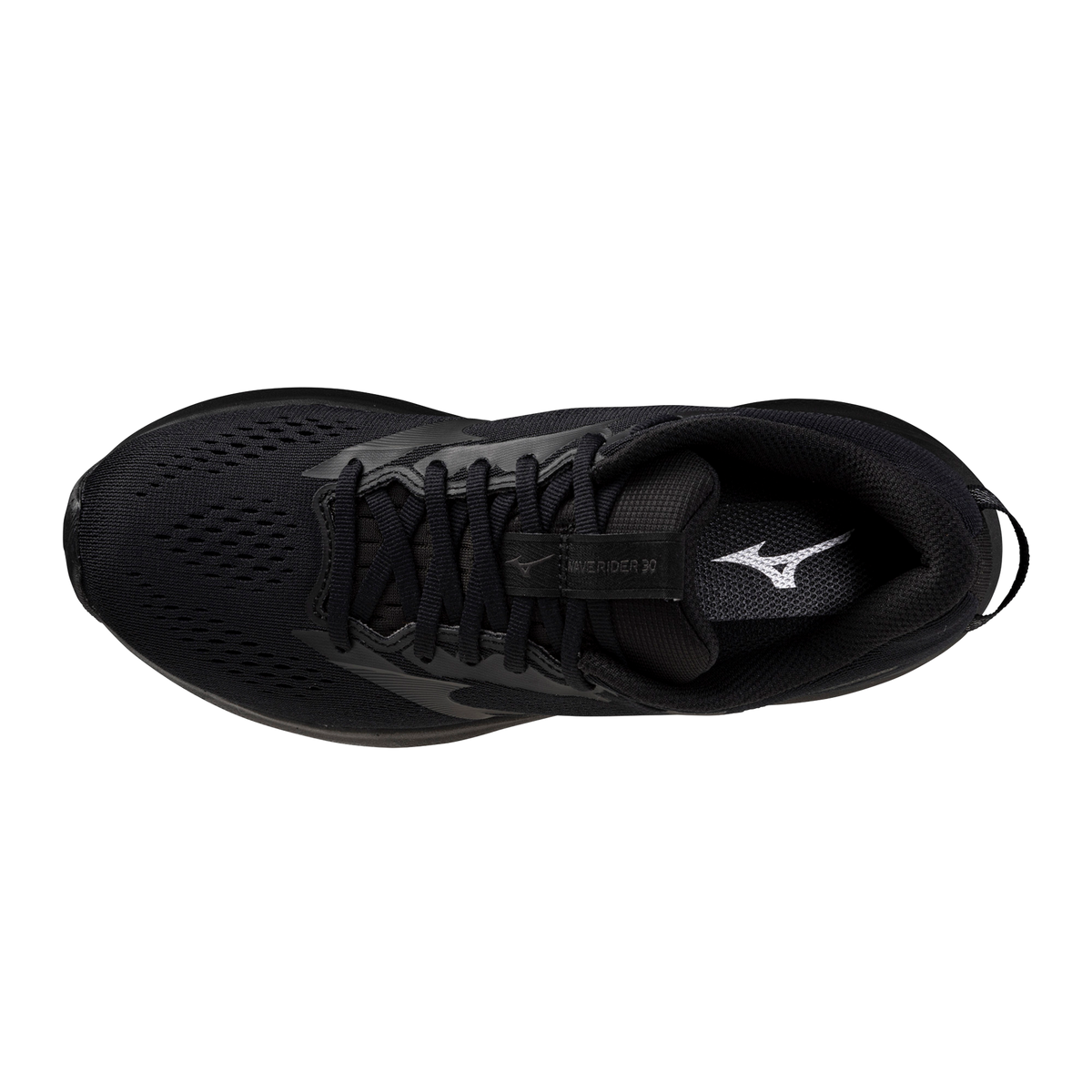 Men's Mizuno Wave Rider 30 Black / Black view 3