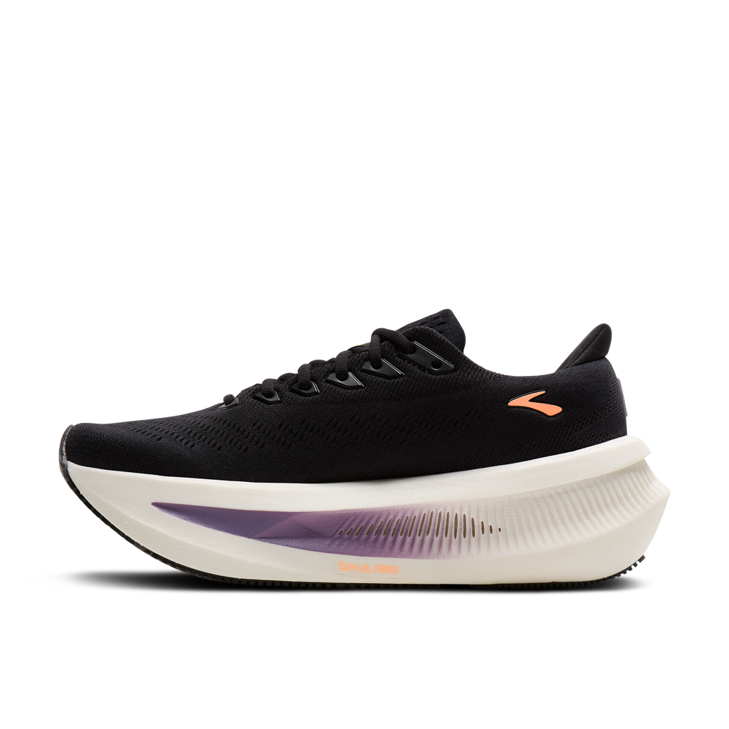 Women's Brooks Glycerin Max 2 Black/Peach/Clear medial