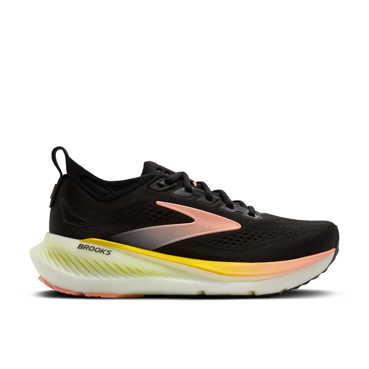 Women's Brooks Glycerin 23 Black/Peach/Nightlife lateral