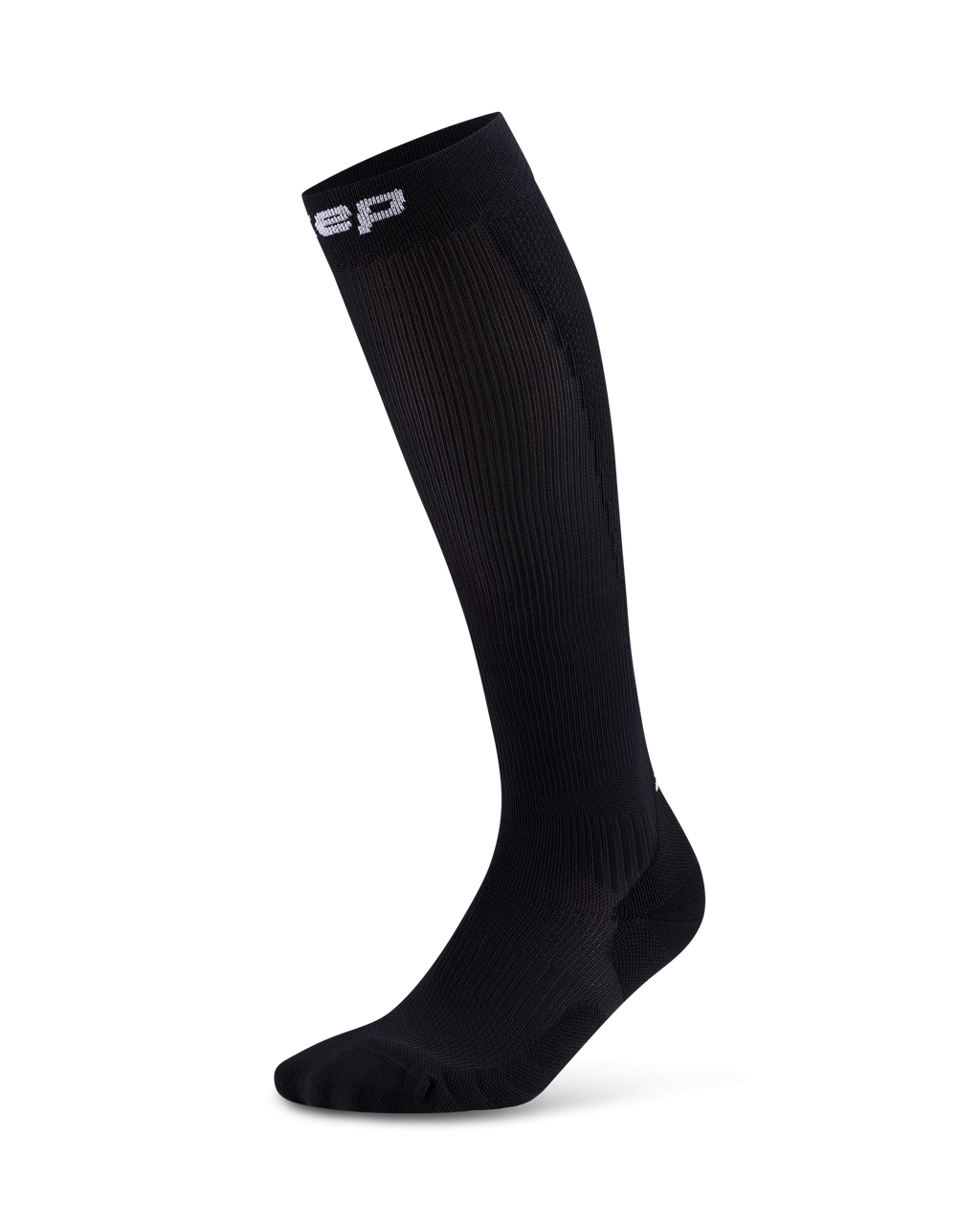 Men's CEP Core Run Compression Socks Tall Mid Cushion Black hero