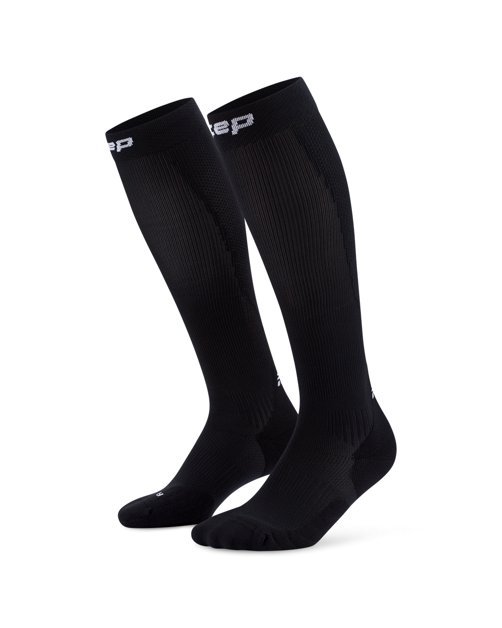 Men's CEP Core Run Compression Socks Tall Mid Cushion Black view 3