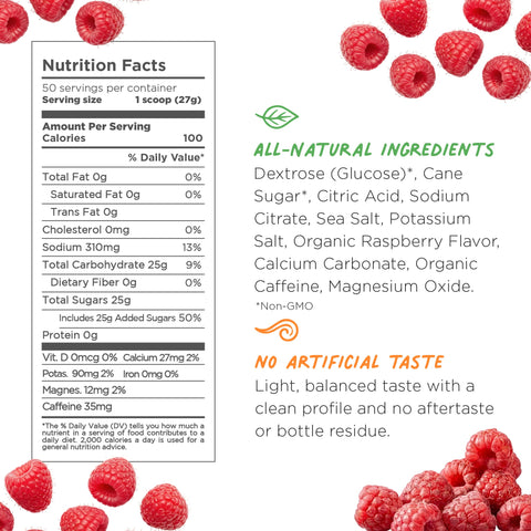 Tailwind Endurance Fuel 50 Servings Raspberry- Caffeinated view 2