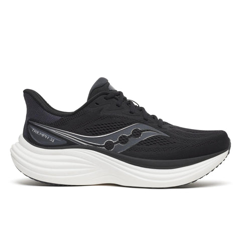 Men’s Saucony Triumph 24 Black Silver - lateral side profile