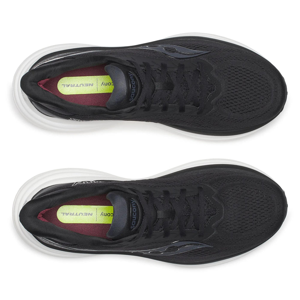 Men’s Saucony Triumph 24 Black Silver - top down view