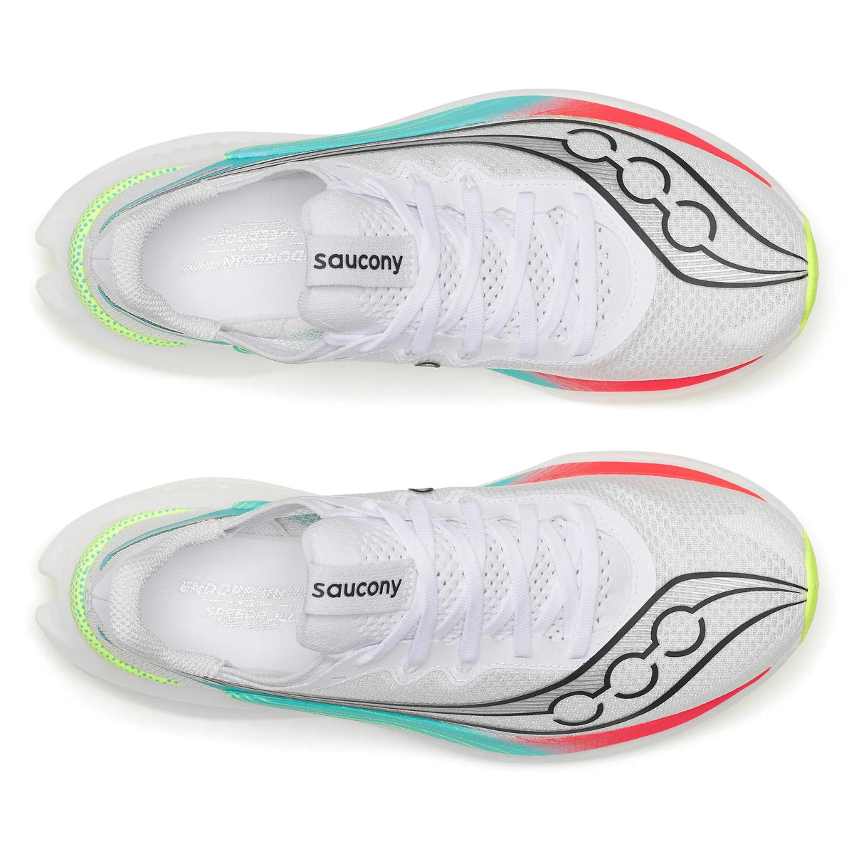 Women's Saucony Endorphin Pro 5 White Multi - top down view