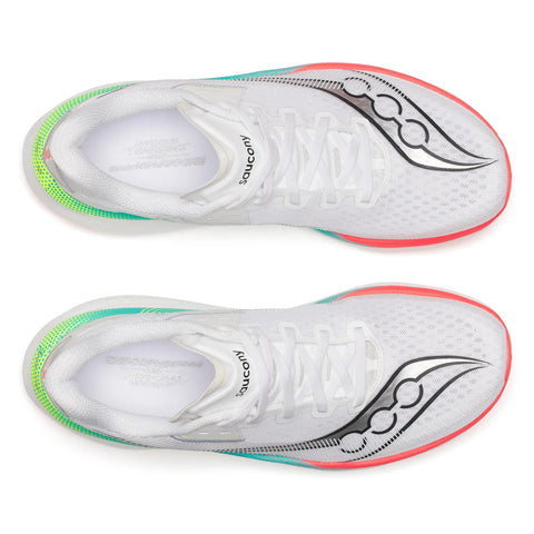 Men's Saucony Endorphin Azura White Multi - top down view