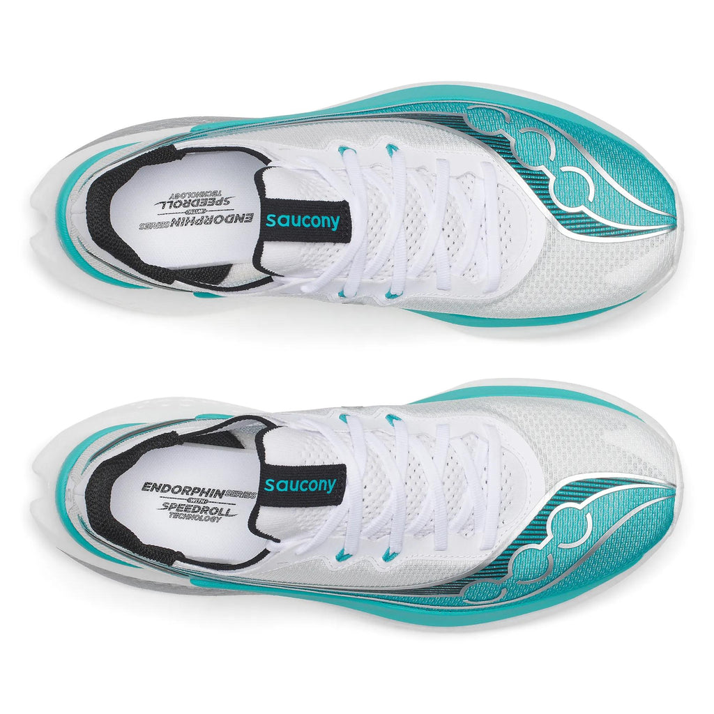 Men's Saucony Endorphin Pro 5 White Tranquil - top down view