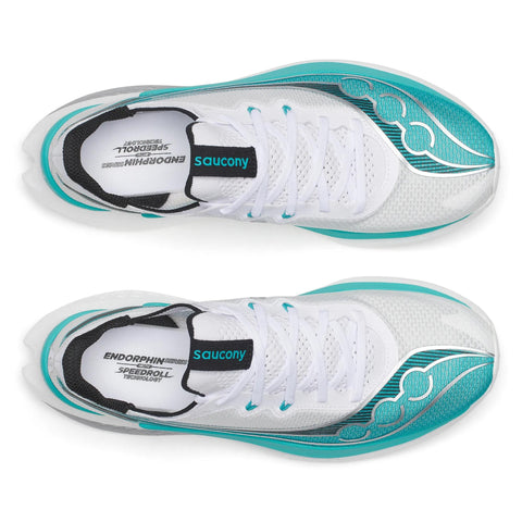 Men's Saucony Endorphin Pro 5 White Tranquil - top down view