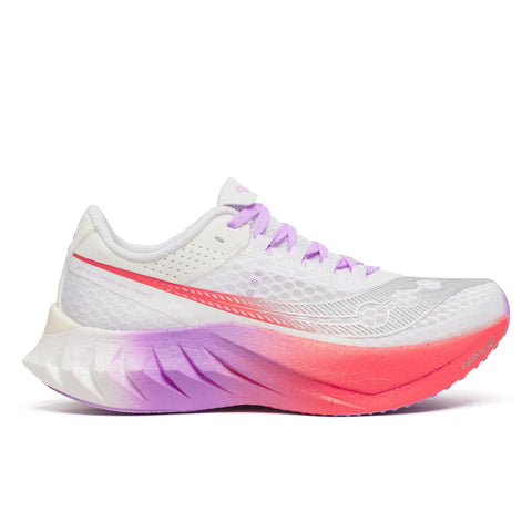 Women's Saucony Endorphin Pro 4 White Crocus - lateral side profile