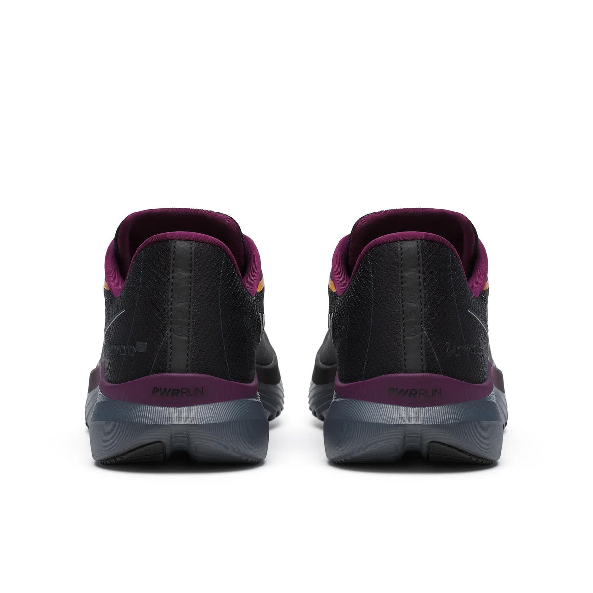 Women's Saucony Kinvara 15 GTX Black Shadow Noir Ombre - heel view