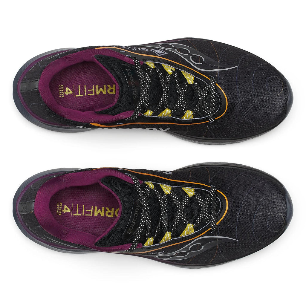 Women's Saucony Kinvara 15 GTX Black Shadow Noir Ombre - top down view
