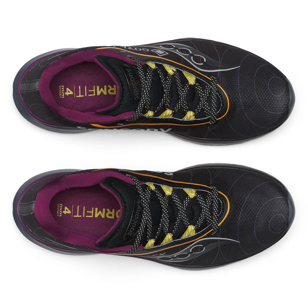 Women's Saucony Kinvara 15 GTX Black Shadow Noir Ombre - top down view