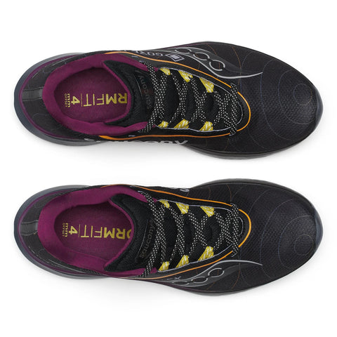 Women's Saucony Kinvara 15 GTX Black Shadow Noir Ombre - top down view