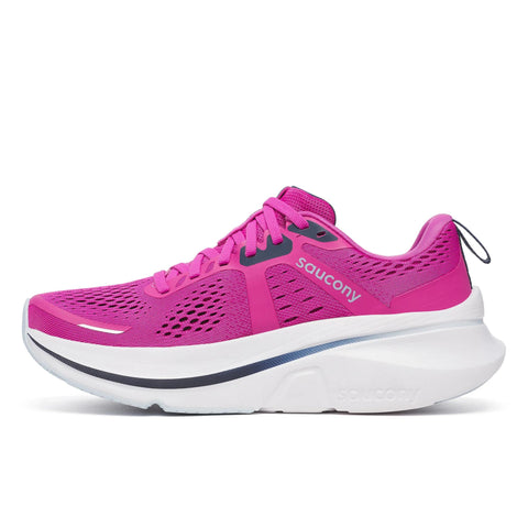 Women's Saucony Guide 18 Fushcia Navy - opposite side profile
