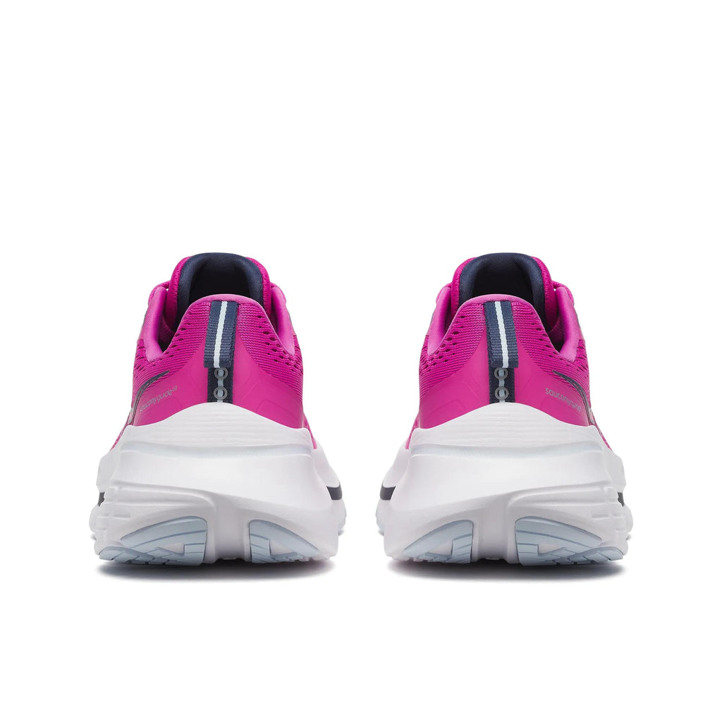 Women's Saucony Guide 18 Fushcia Navy - heel view