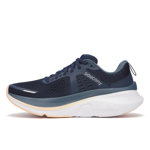 Women's Saucony Guide 18 Navy Apricot - opposite side profile