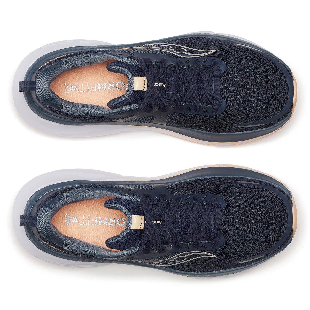 Women's Saucony Guide 18 Navy Apricot - top down view