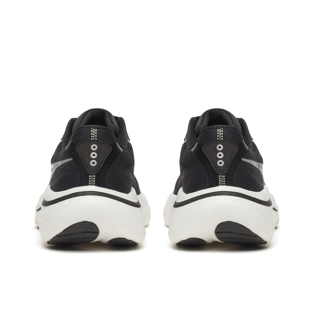 Women's Saucony Ride 19 Black Silver - heel view