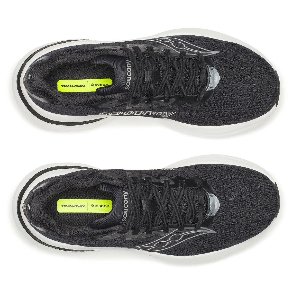 Women's Saucony Ride 19 Black Silver - top down view