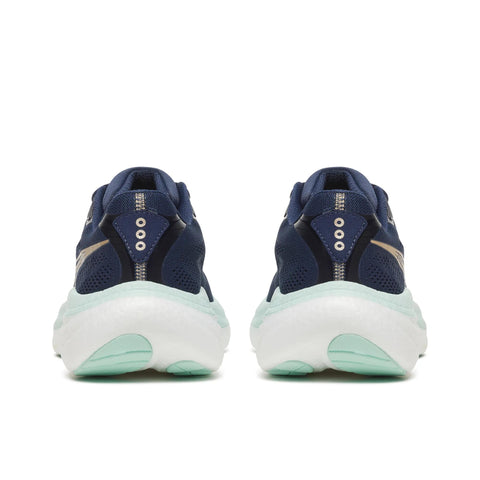 Women's Saucony Ride 19 Navy Aqua - heel view