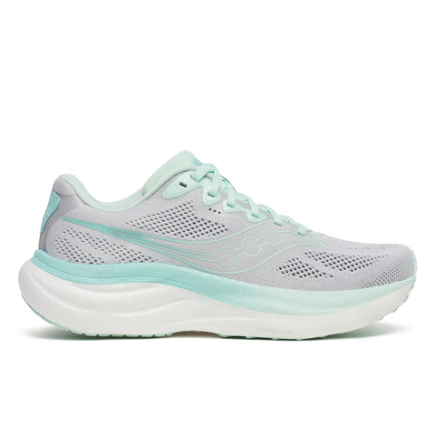 Women's Saucony Ride 19 Cloud Aqua - lateral side profile