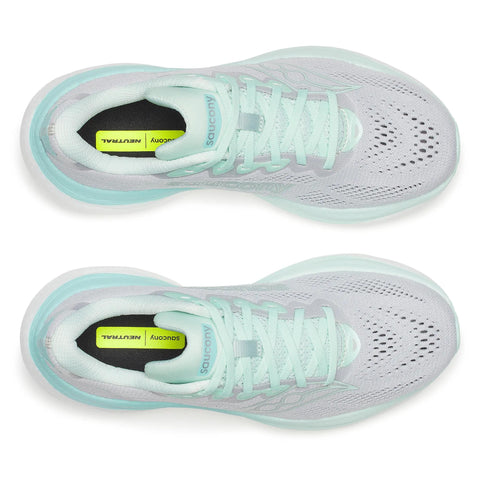 Women's Saucony Ride 19 Cloud Aqua - top down view