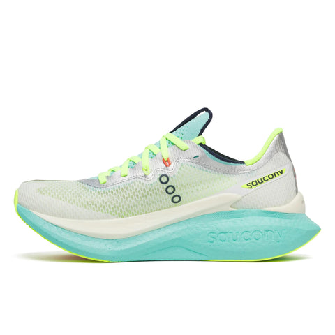 Women's Saucony Endorphin Pro 5 White Splash - opposite side profile