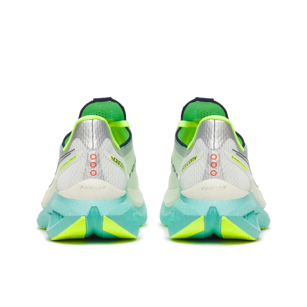 Women's Saucony Endorphin Pro 5 White Splash - heel view