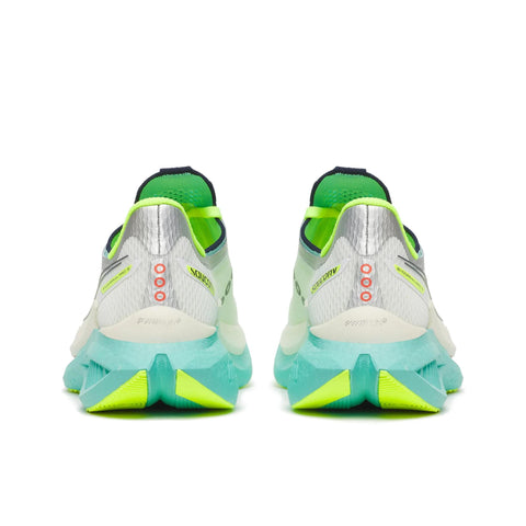 Women's Saucony Endorphin Pro 5 White Splash - heel view