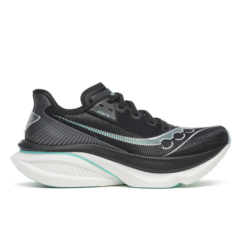 Women's Saucony Endorphin Azura Black Aqua - lateral side profile