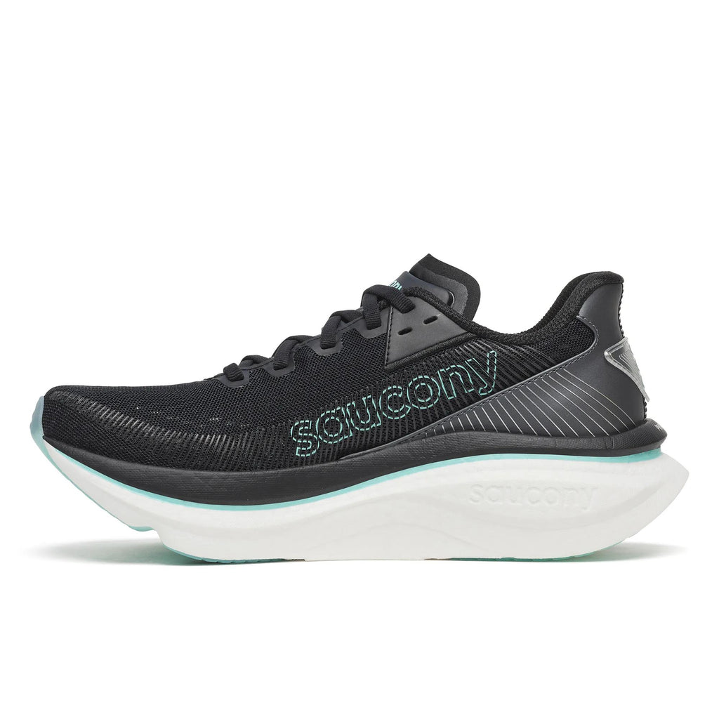 Women's Saucony Endorphin Azura Black Aqua - opposite side profile