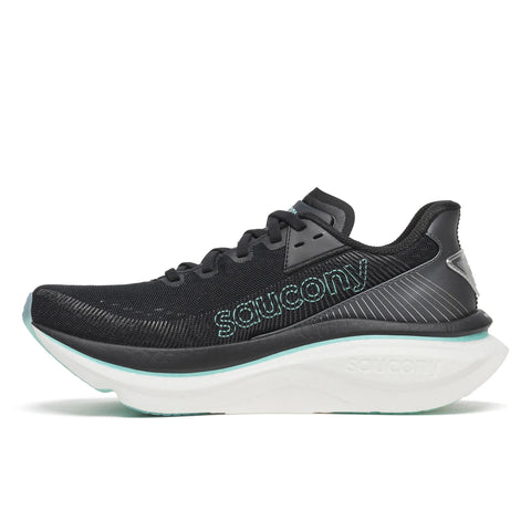 Women's Saucony Endorphin Azura Black Aqua - opposite side profile