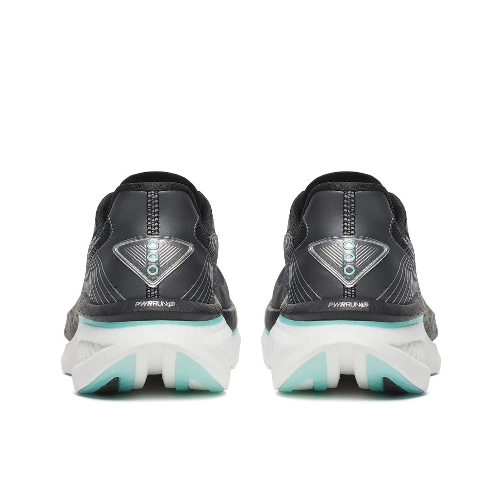 Women's Saucony Endorphin Azura Black Aqua - heel view
