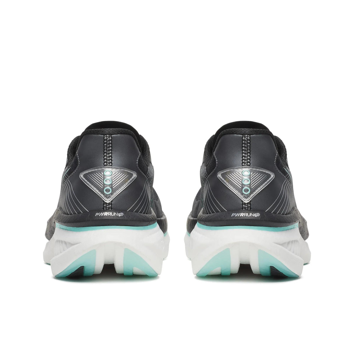 Women's Saucony Endorphin Azura Black Aqua - heel view