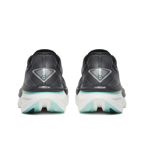 Women's Saucony Endorphin Azura Black Aqua - heel view
