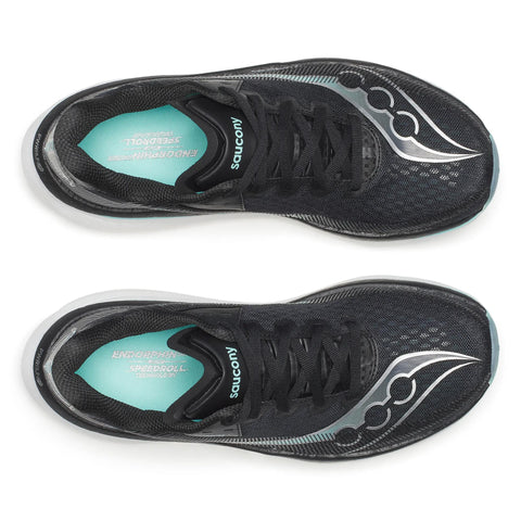 Women's Saucony Endorphin Azura Black Aqua - top down view