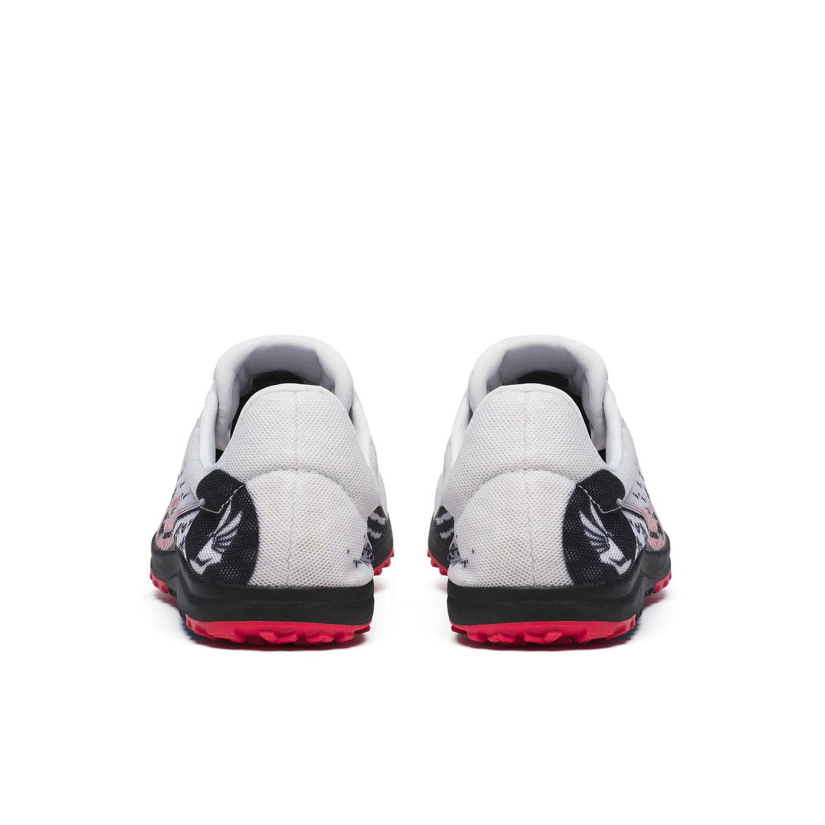 Women's Saucony Kilkenny XC 9 Spike Black White - heel view