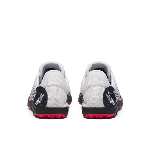 Women's Saucony Kilkenny XC 9 Spike Black White - heel view