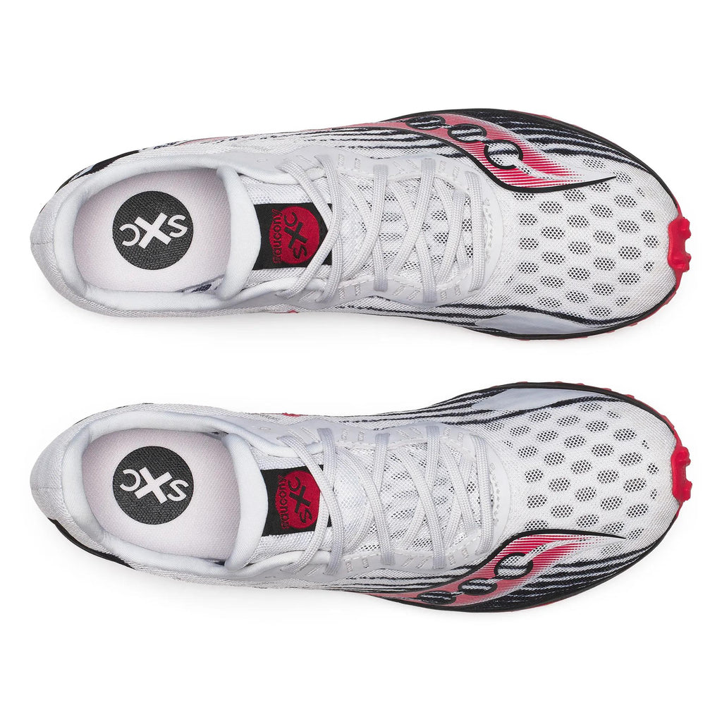 Women's Saucony Kilkenny XC 9 Spike Black White - top down view