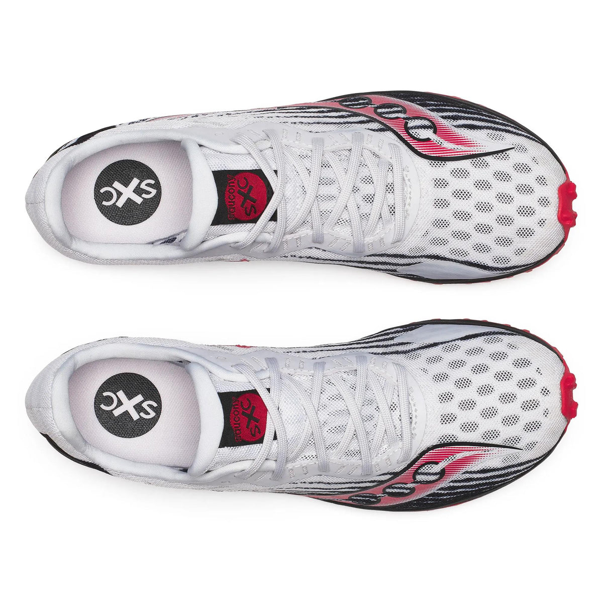 Women's Saucony Kilkenny XC 9 Spike Black White - top down view